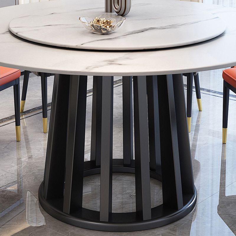 Contemporary Round Stone Table Standard Height Dining Table with Pedestal Base Clearhalo 'Dining Tables & Seating' 'Dining Tables' 'dining_table' 'furn' 'furn_dining_table' 'Furniture' 'furniture_dining_table' 'Kitchen & Dining Furniture' 'kitchen' 'kitchen_dining_table' 1200x1200_14702f54-41fb-4890-90e2-a2f7430a8d8c