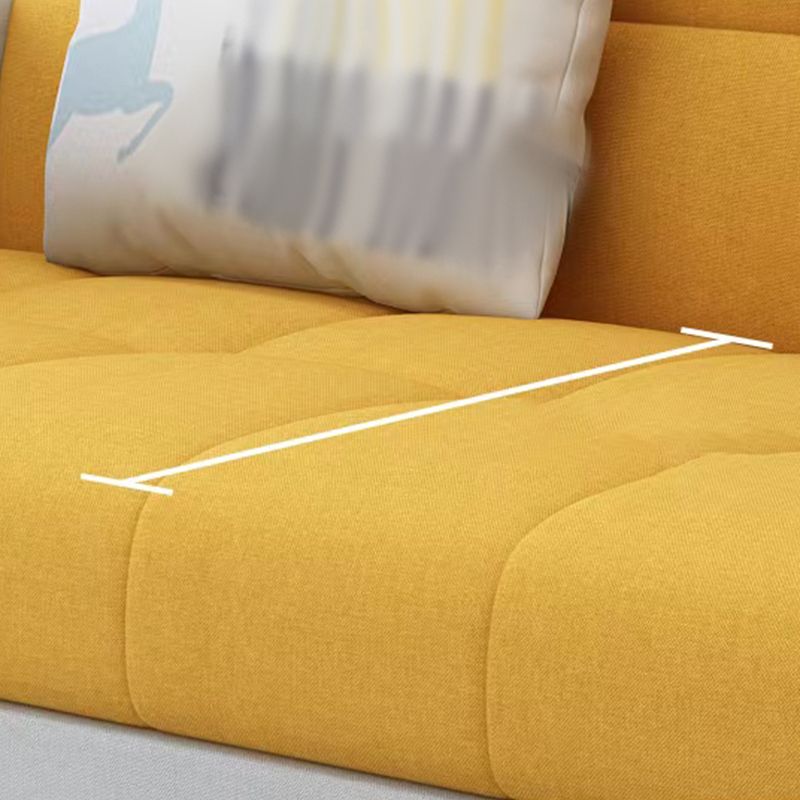 Nordic 59.06"L x 26.77"W x 32.28"H Square Arm Sectional Tight Back Sofa with Storage Clearhalo 'furn' 'furn_sectionals' 'Furniture' 'furniture_sectionals' 'Living Room Furniture' 'Sectionals' 1200x1200_1470cb0c-e46b-404c-9d1c-114ced6447ee