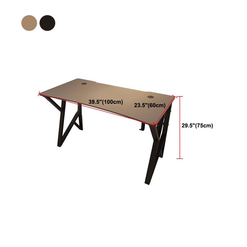 Industriële houten computer bureau slaapkamer bureau met metalen benen