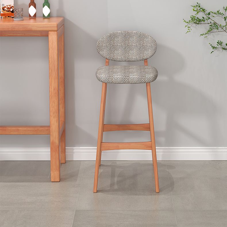 Taburete de bar con tapizado contemporáneo de 41.34 "con base de madera maciza