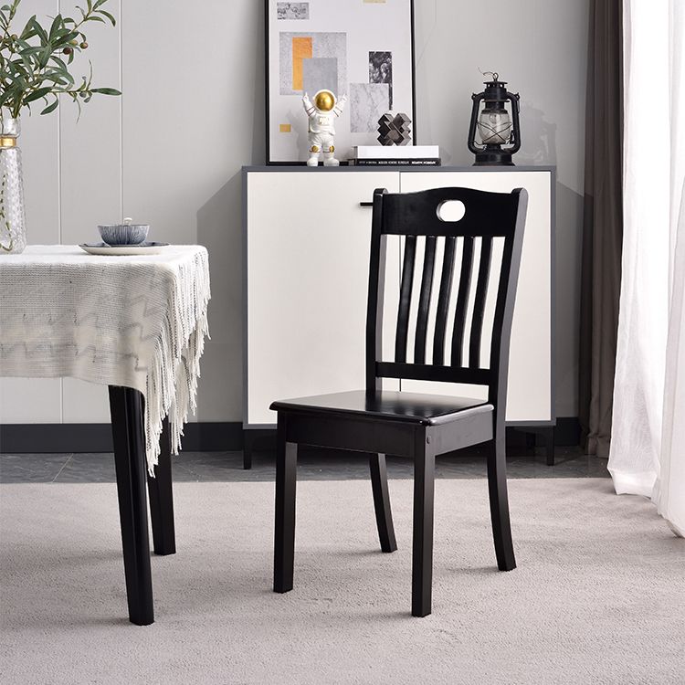 Modern Rubberwood Slat Back Chair Matte Finish Wood Dining Chair Clearhalo 'Dining Chairs' 'Dining Tables & Seating' 'dining_chair' 'furn' 'furn_dining_chair' 'Furniture' 'Kitchen & Dining Furniture' 1200x1200_14744823-218d-4d9b-a5f3-205e382327cc