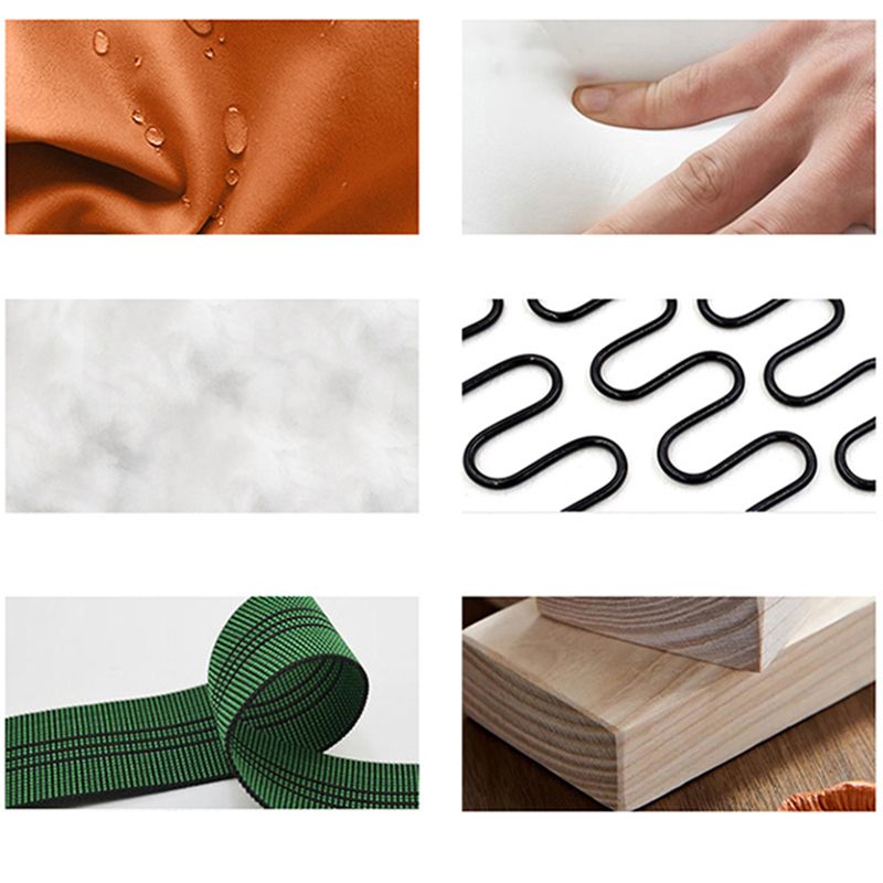 Mid-Century Modern Armless Accent Chair Fixed Back Accent Room Chair for Living Room