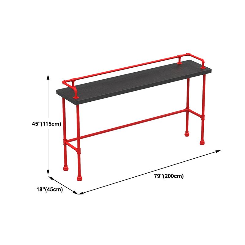 Black and Red Counter Set Industrial 1/4 Pieces Rectangle Wood Counter Set Clearhalo 'Bar Furniture' 'furn' 'furn_home_bar_bar_sets' 'Furniture' 'Home Bars & Bar Sets' 'home_bar_bar_sets' 'Kitchen & Dining Furniture' 1200x1200_14757619-186d-40ee-bca1-939ab608b6f6