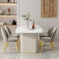 Nordic 1/2/5/6/7 Pieces Dining Set Rectangle Table and Leather Chairs Dinette Set Clearhalo 'Dining Room Sets' 'Dining Tables & Seating' 'dining_room_set' 'furn' 'furn_dining_room_set' 'Furniture' 'furniture_dining_room_set' 'Kitchen & Dining Furniture' 'kitchen&dining_furn' 'kitchen' 1200x1200_1476b9c9-2ce9-4724-9c85-4f8502bc1643