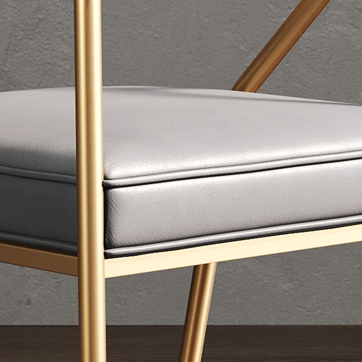 Metal Scandinavian Glam Kitchen Dining Room Arm Chair Open Back Chair Clearhalo ' kitchen&dining_furn' 'Dining Chairs' 'Dining Tables & Seating' 'dining_chair' 'furn' 'furn_dining_chair' 'Furniture' 'furniture_dining_chair' 'Kitchen & Dining Furniture' 'kitchen' 1200x1200_1477187b-60b3-4e4a-9f91-0d33b88b9a24