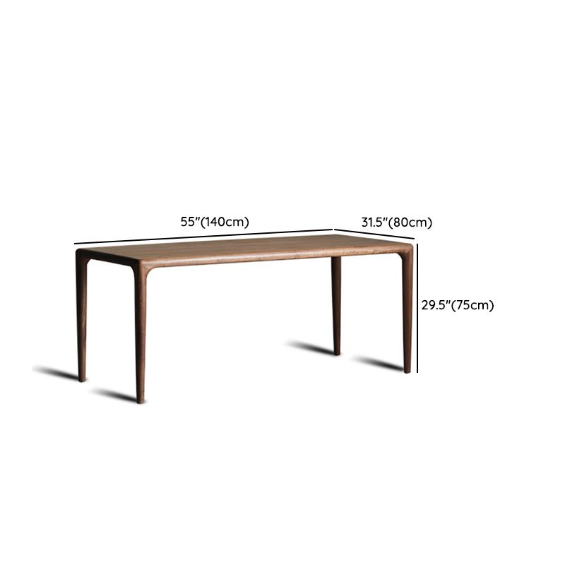 1/4/5ピースソリッドウッドダイニングルームテーブルと茶色の椅子セット