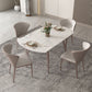 Simple Sintered Stone Extendable Table White Round Shape Dining Table for Kitchen Clearhalo ' dining_table' 'Dining Tables & Seating' 'Dining Tables' 'furn' 'furn_dining_table' 'Furniture' 'furniture_dining_table' 'Kitchen & Dining Furniture' 'kitchen&dining_furn' 'kitchen' 'kitchen_dining_table' 1200x1200_1477be20-82d3-4e6d-a68e-cade488b013d