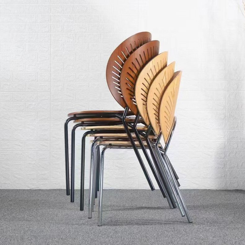 Industrial Metal Dining Room Chair Open Back Dining Side Chair for Restaurant Use