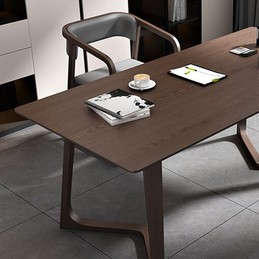 Zeitgenössischer Büroschreibtisch Massives Holz Rechteck 29,53 Zoll großer Schreibtisch