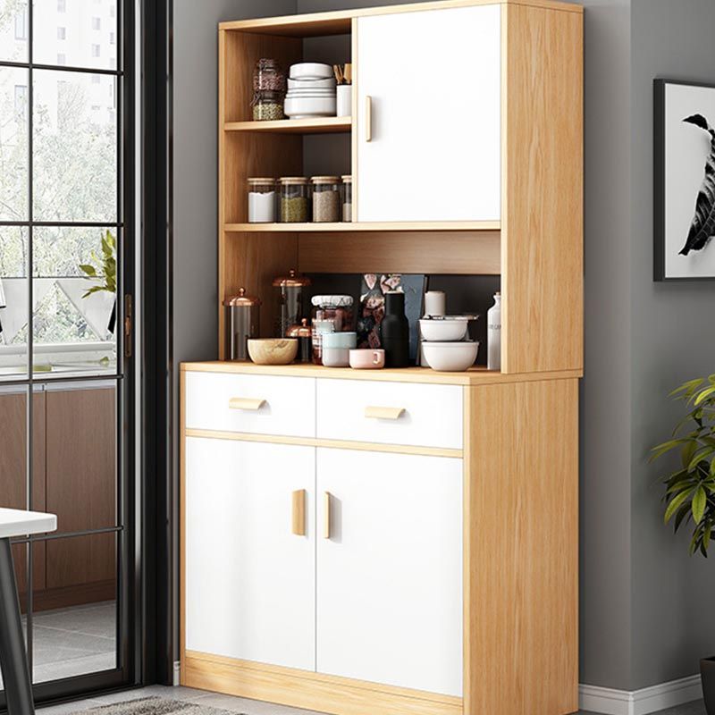Engineered Wood Sideboard with Drawers Modern Kitchen Buffet Sideboard Clearhalo 'buffet_sideboard' 'Buffets & Sideboards' 'furn' 'furn_buffet_sideboard' 'Furniture' 'Kitchen & Dining Furniture' 1200x1200_147a899a-25db-4354-ac5b-af8255fa62bc