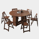 Mid-Century Modern Dining Table Brown Round Solid Wood Dining Table for Home Clearhalo ' dining_table' 'Dining Tables & Seating' 'Dining Tables' 'furn' 'furn_dining_table' 'Furniture' 'furniture_dining_table' 'Kitchen & Dining Furniture' 'kitchen&dining_furn' 'kitchen' 'kitchen_dining_table' 1200x1200_147ab888-1b40-4a11-b40c-686e5d1ba294