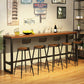 Industrial Natural Bistro Bar Desk Indoor Footrest Trestle Bistro Bar Table Clearhalo 'Bar Furniture' 'Bar Tables' 'bar_tables' 'furn' 'furn_bar_tables' 'Furniture' 'furniture_bar_tables' 'Kitchen & Dining Furniture' 1200x1200_147bbde8-a010-439f-8b51-5d18350f86a6
