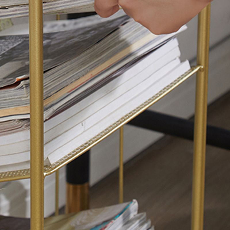 3-Shelf Metal Etagere Bookcase Contemporary Book Shelf,39''H x 11''W Clearhalo 'Bookcases' 'furn' 'furn_bookcases' 'Furniture' 'furniture_bookcases' 'kitchen' 'kitchen_bookcases' 'Living Room Furniture' 'Office Furniture' 1200x1200_147c1ff3-cdff-475d-8e18-f54f41290a38