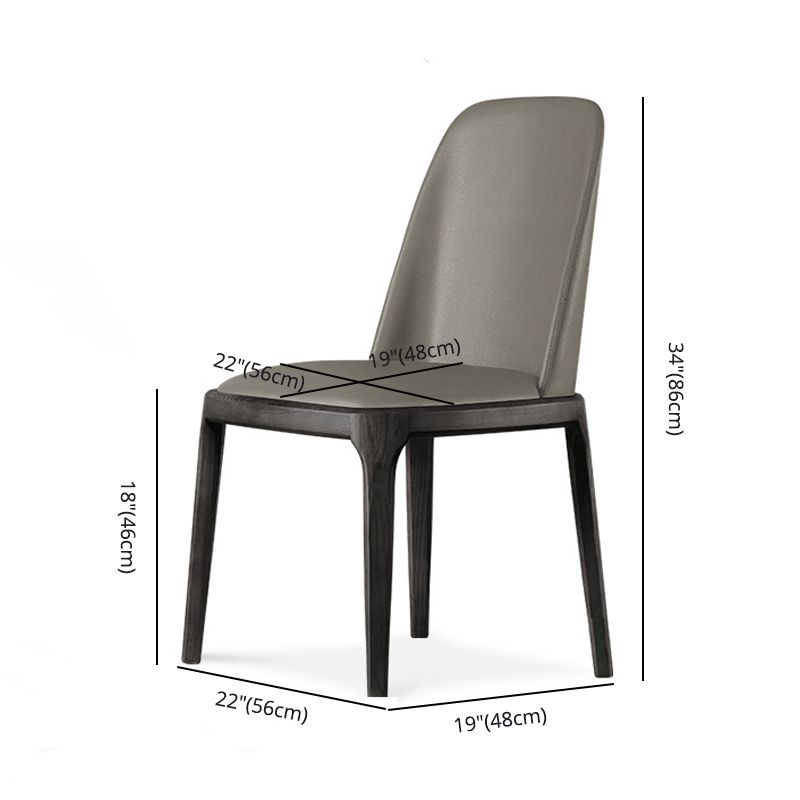 Nordic Style Side Solid Dining Room Chair Leather Parsons Chair for Home Use Clearhalo ' kitchen&dining_furn' 'Dining Chairs' 'Dining Tables & Seating' 'dining_chair' 'furn' 'furn_dining_chair' 'Furniture' 'furniture_dining_chair' 'Kitchen & Dining Furniture' 'kitchen' 1200x1200_147c2b52-94d8-4861-a6c8-e7fb035cf974