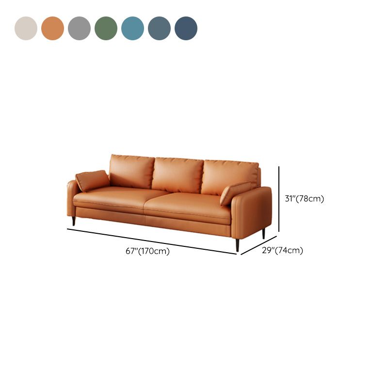 Setente de tela con cuatro patas Sofá contemporánea con almohadas de refuerzo