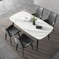 Rectangle Industrial Dining Room Table Sintered Stone Table with 4 Black Metal Legs Clearhalo ' dining_table' 'Dining Tables & Seating' 'Dining Tables' 'furn' 'furn_dining_table' 'Furniture' 'furniture_dining_table' 'Kitchen & Dining Furniture' 'kitchen&dining_furn' 'kitchen' 'kitchen_dining_table' 1200x1200_147c73c4-de61-4903-8f52-977f5ebf9ee2