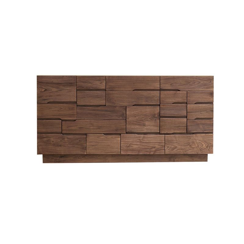 Tocador horizontal contemporáneo tocador de almacenamiento de madera con cajones para dormitorio