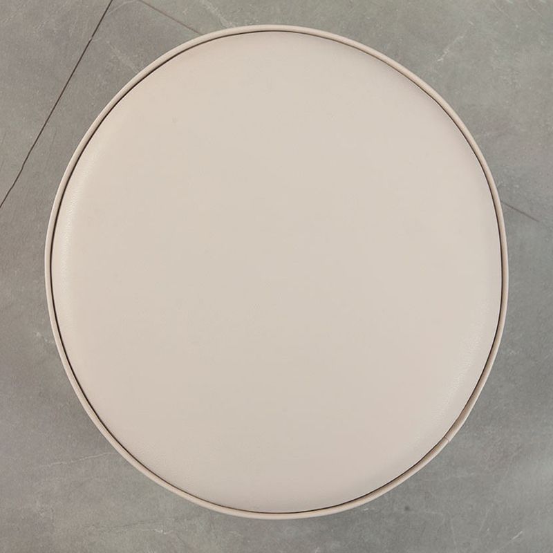 Stylish PU Ottoman Solid Color Water Resistant Round Footstool Ottoman Clearhalo 'furn' 'furn_ottomans_poufs' 'Furniture' 'Living Room Furniture' 'Ottomans & Poufs' 'ottomans_poufs' 1200x1200_147e7a32-e330-49e1-8a83-af764021dfeb