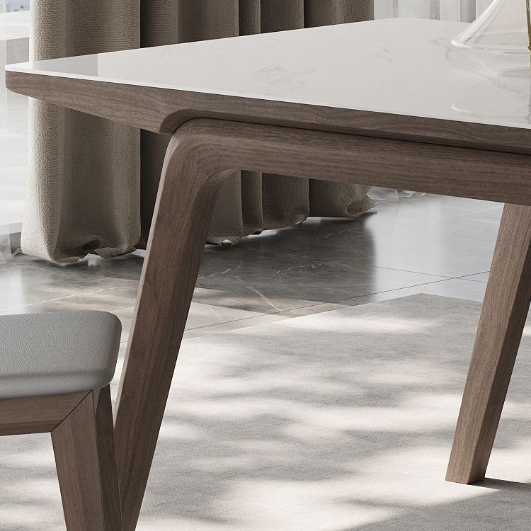 Modern Rectangle Dining Table Sintered Stone Table with Wooden Legs Clearhalo 'Dining Tables & Seating' 'Dining Tables' 'dining_table' 'furn' 'furn_dining_table' 'Furniture' 'Kitchen & Dining Furniture' 1200x1200_147ef878-e1ef-4546-8e42-0c66ec42451c