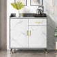 1-Drawer Engineered Wood Sideboard Glam Stone Countertop Credenza for Living Room Clearhalo 'buffet_sideboard' 'Buffets & Sideboards' 'furn' 'furn_buffet_sideboard' 'Furniture' 'furniture_buffet_sideboard' 'Kitchen & Dining Furniture' 1200x1200_147fe976-0b2e-40ec-8c91-b11281f9ff4c