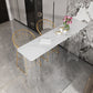 Modern White Stone Top Bistro Table with Acrylic Base for Small Places Clearhalo 'Bar Furniture' 'Bar Tables' 'bar_tables' 'furn' 'furn_bar_tables' 'Furniture' 'Kitchen & Dining Furniture' 1200x1200_1480099a-5b8d-40cd-8e4b-1081f69193c0