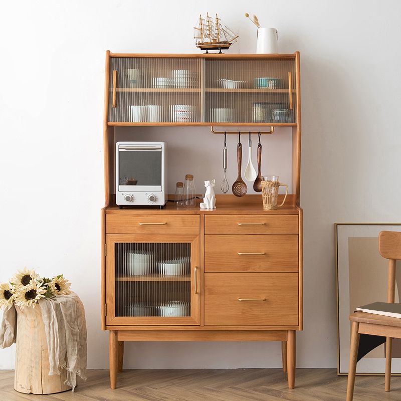 Server da pranzo contemporaneo con porte scorrevoli Server a buffet in legno massiccio