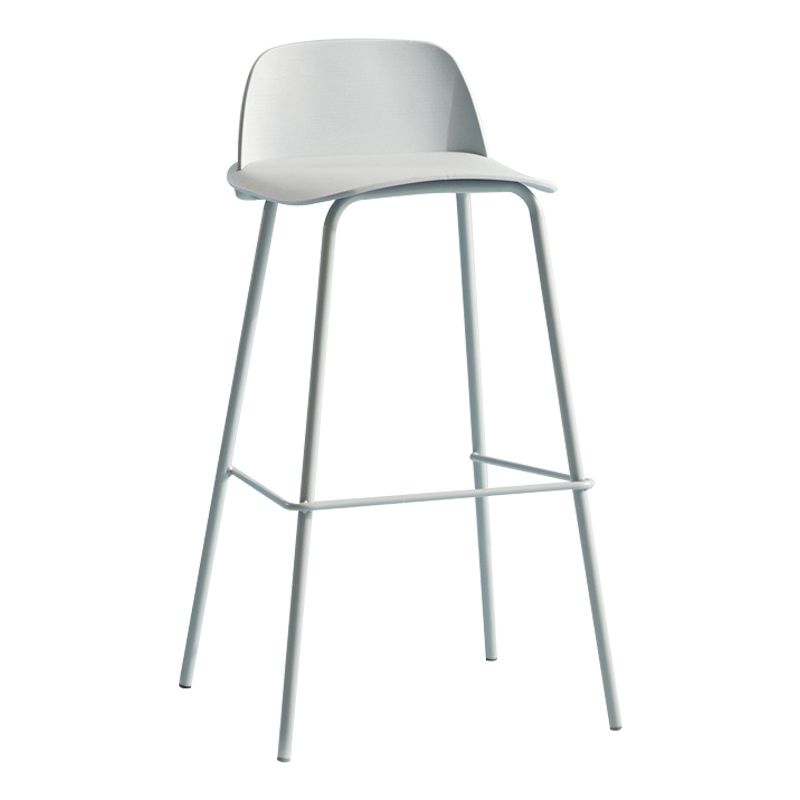 Scandinavian Living Room Low Back Stool Matte Finish Plastic Barstool Clearhalo 'Bar Furniture' 'Bar Stools' 'bar_stools' 'furn' 'furn_bar_stools' 'Furniture' 'furniture_bar_stools' 'Kitchen & Dining Furniture' 1200x1200_1482c39e-97bd-4aa3-abf3-5cbe5a7af409