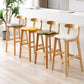 Modern Style Bar-stool Wooden Legs with Footrest Low Back for Kitchen Bar Clearhalo 'Bar Furniture' 'Bar Stools' 'bar_stools' 'furn' 'furn_bar_stools' 'furniture_bar_stools' 'Kitchen & Dining Furniture' 'kitchen&dining_furn' 'kitchen' 'kitchen_furn' Furniture' 1200x1200_1484bea9-d2b8-4996-be4e-a95d64ef694e