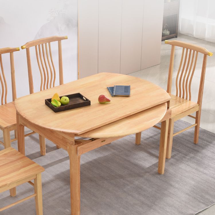 Mesa de comedor de madera sólida muebles modernos extensibles con 4 patas para el hogar