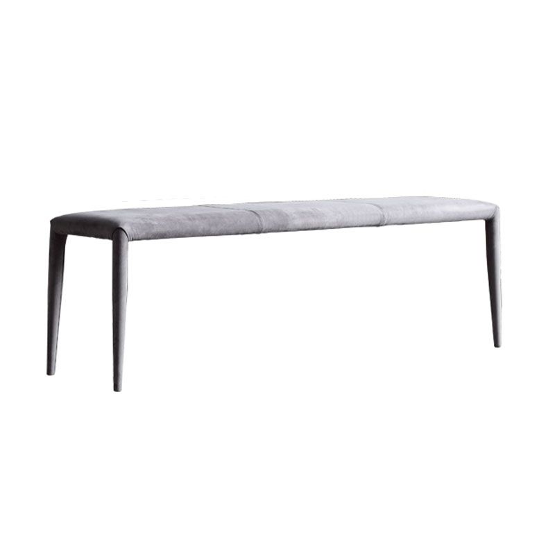 Contemporary Upholstered Bench Rectangle Seating Bench in Gray with 4 Legs Clearhalo 'Benches' 'Chairs & Seating' 'furn' 'furn_benches' 'Furniture' 'Living Room Furniture' 1200x1200_14869c0a-4a1d-4df1-aeb7-1ca90ee2af29