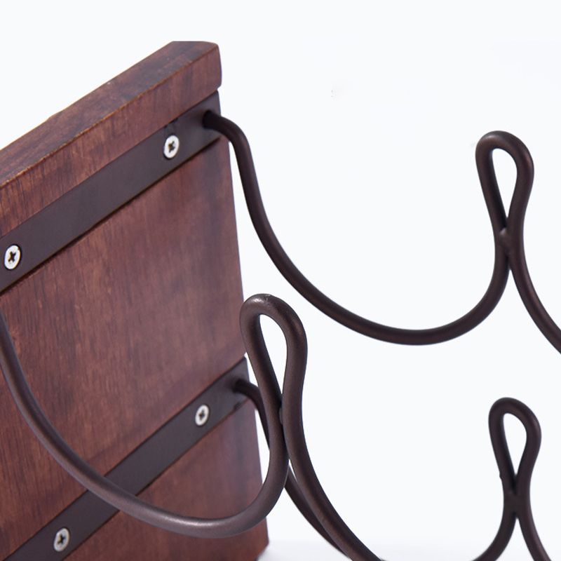 Soporte de botella de madera maciza de botella de vino moderna de mediados de siglo para la cocina para la cocina