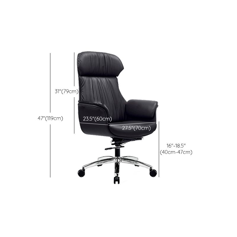 Modern Executive Chair Adjustable Back Height Office Chair with Wheels Clearhalo 'furn' 'furn_office_chair' 'Furniture' 'Office Chairs' 'Office Furniture' 'office_chair' 1200x1200_148b6efd-74ed-488e-ae0a-34aac04f41d8