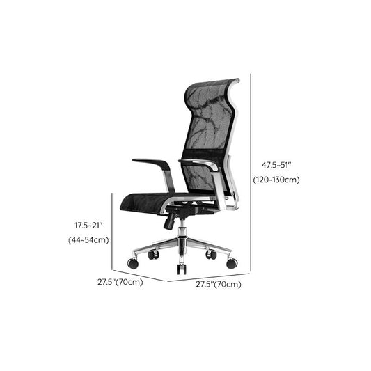 Silla giratoria moderna altura de asiento ajustable altura de la oficina de armas fijas