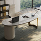 Glam Office Desk Curved Executive Desk with 3 Storage Drawers Clearhalo 'furn' 'furn_office_desk' 'Furniture' 'Office Desks' 'Office Furniture' 'office_desk' 1200x1200_148bde7e-3d05-42a3-8201-d9fdc2e5a9b1