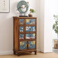 Traditional Style Storage Chest Dresser Solid Wood Combo Dresser with Drawers and Door