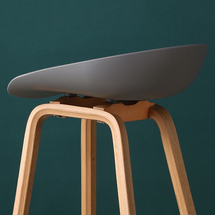 Contemporary Simple Counter Stools 30-inch Indoor Wood Legs Bar Stool with Plastic Seat Clearhalo 'Bar Furniture' 'Bar Stools' 'bar_stools' 'furn' 'furn_bar_stools' 'furniture_bar_stools' 'Kitchen & Dining Furniture' 'kitchen&dining_furn' 'kitchen' 'kitchen_furn' Furniture' 1200x1200_148e9b43-6a61-4e0c-82d8-d6a92e711566