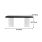 Irregular Dining Table Contemporary Style Solid Wood Black Dinner Table