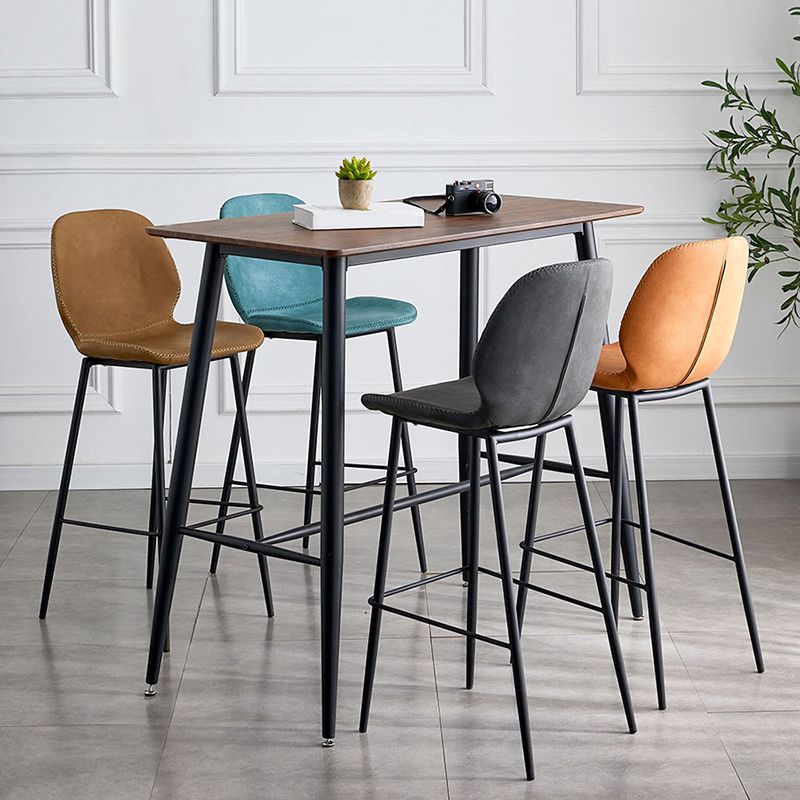 Modern Style Iron Bar Stool with Footrest Low Back Simple Bar Stool Clearhalo 'Bar Furniture' 'Bar Stools' 'bar_stools' 'furn' 'furn_bar_stools' 'furniture_bar_stools' 'Kitchen & Dining Furniture' 'kitchen&dining_furn' 'kitchen' 'kitchen_furn' Furniture' 1200x1200_148fa208-74f3-44ad-bad9-9fb4a3a026fe