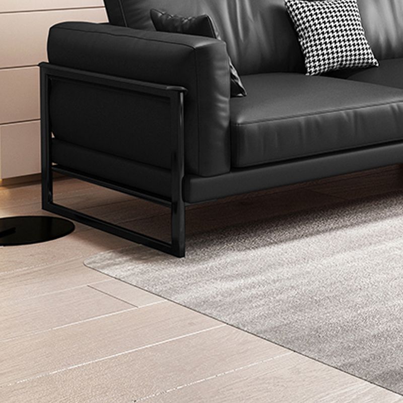 4シーターレザーソファ36.22 "リビングルーム用幅の正方形のアームソファ