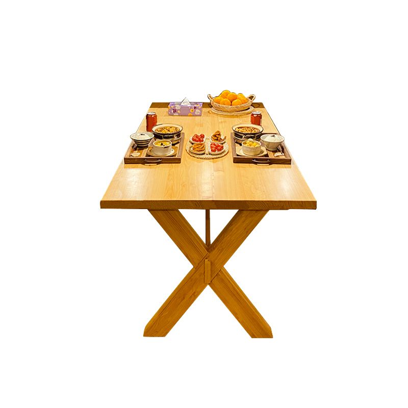 Trestle Base Dining Room Table Wood Dining Table for Dining Room Clearhalo 'Dining Tables & Seating' 'Dining Tables' 'dining_table' 'furn' 'furn_dining_table' 'Furniture' 'Kitchen & Dining Furniture' 1200x1200_1491ed5c-72ee-456f-8d14-f81220d7044a