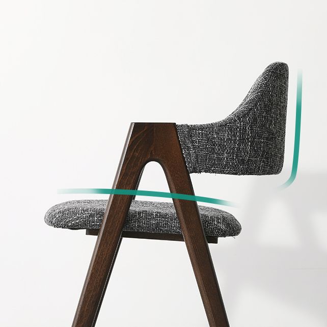 Modern Solid Wood Opening Back Dining Arm Chair Kitchen Dining Arm Chair Clearhalo ' kitchen&dining_furn' 'Dining Chairs' 'Dining Tables & Seating' 'dining_chair' 'furn' 'furn_dining_chair' 'Furniture' 'furniture_dining_chair' 'Kitchen & Dining Furniture' 'kitchen' 1200x1200_1492c552-36a0-4088-8f12-a9c7099cb1ad