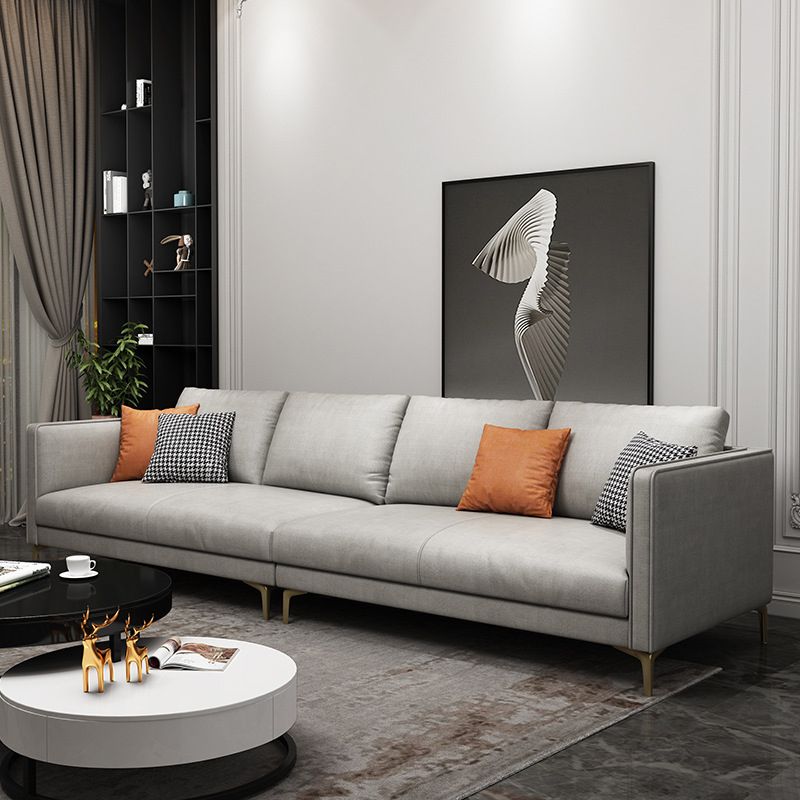 Living Room Contemporary Light-grey Standard Recessed Arm Seating Clearhalo 'furn' 'furn_sofas' 'Furniture' 'furniture_sofas' 'kitchen' 'kitchen_sofas' 'Living Room Furniture' 'Sofa' 'sofas' 1200x1200_1492cbc9-d9d1-488f-ac87-8cf999284230