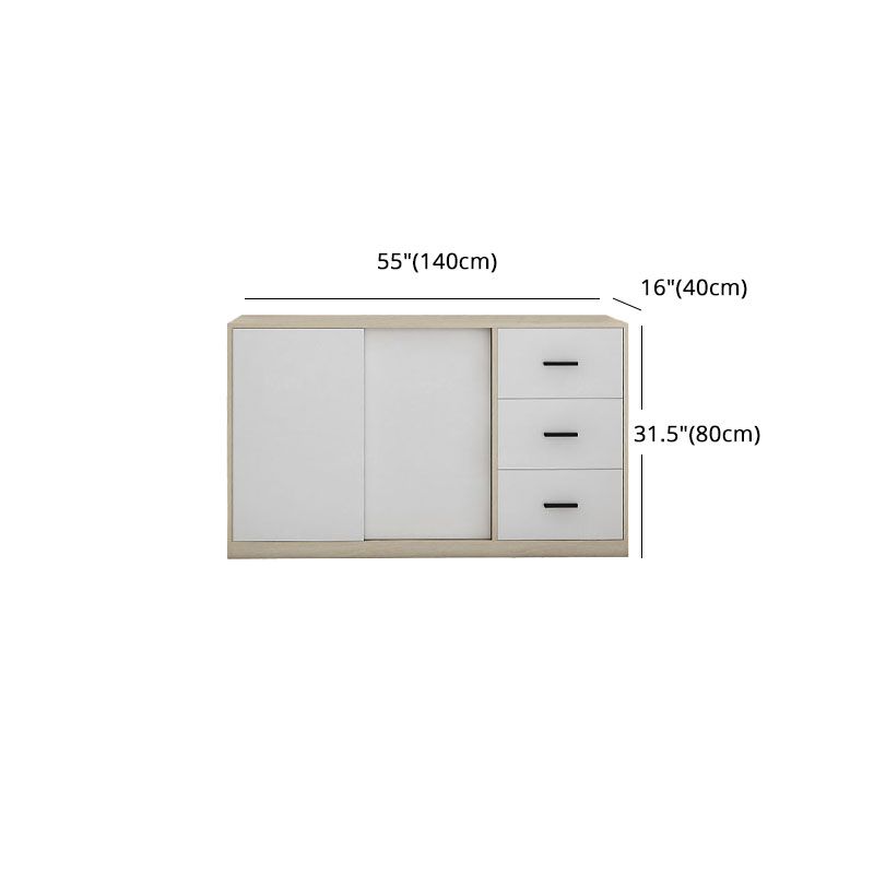 Server di sala da pranzo del server in legno fabbricato contemporaneo con porta e cassetto