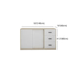 Server di sala da pranzo del server in legno fabbricato contemporaneo con porta e cassetto