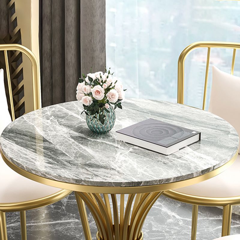 Modern Style Sintered Stone Dining Table Round Pedestal Table for Dinning Room Clearhalo ' dining_table' 'Dining Tables & Seating' 'Dining Tables' 'Furniture' 'furniture_dining_table' 'Kitchen & Dining Furniture' 'kitchen&dining_furn' 'kitchen' 'kitchen_dining_table' 1200x1200_1493ad73-a025-4400-a84d-cf84e23a385d