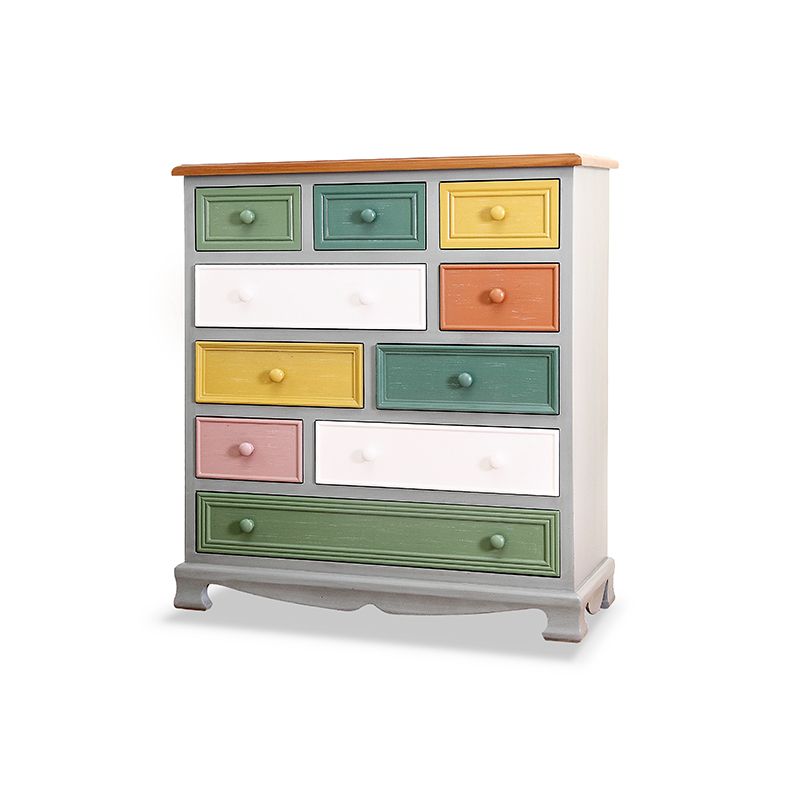 Retro -stijl houten opbergkast dressoir slaapkamer opbergkast met laden