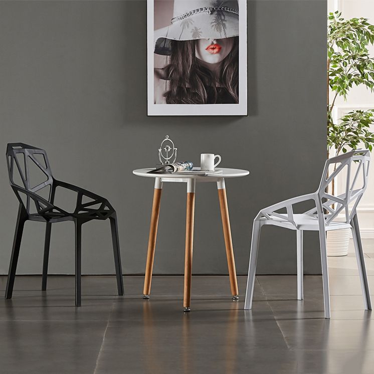 Contemporary Plastic Dining Side Chair Matte Finish Cross Back Dining Chair Clearhalo ' kitchen&dining_furn' 'Dining Chairs' 'Dining Tables & Seating' 'dining_chair' 'furn' 'furn_dining_chair' 'Furniture' 'furniture_dining_chair' 'Kitchen & Dining Furniture' 'kitchen' 1200x1200_14975e71-42f0-4364-848b-77cc84e51075