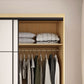 Wooden Wardrobe Armoire with Drawer Modern Wardrobe Closet - 63"L x 23.6"W x 82.9"H Clearhalo 'Armoires & Wardrobes' 'armoires_wardrobes' 'Bedroom Furniture' 'furn' 'furn_armoires_wardrobes' 'Furniture' 1200x1200_1499cbe1-82aa-4268-8a00-895090a4ef94