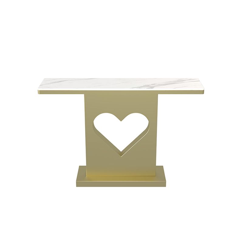 グラム長方形の鉄コンソールテーブルステイン耐性台座屋外コンソールテーブル