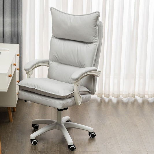 Silla de computadora ejecutiva de alto respaldo silla de tareas contemporánea con ruedas